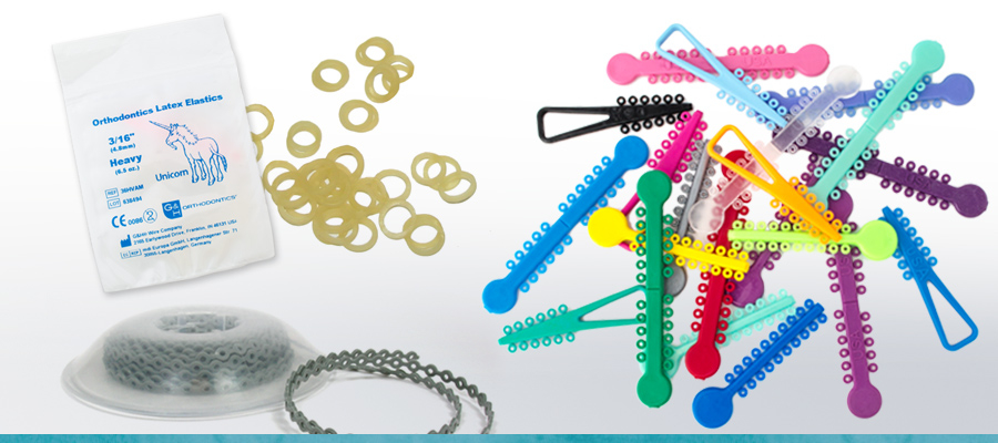 600 Elastici Ortodontici Da 6,35 Mm | Per Apparecchi, Spazi Dentisti | Con 6 Fermi | Gomma Naturale